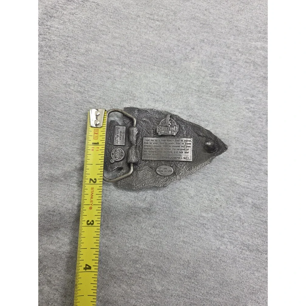 1988 Siskiyou Native American Arrowhead Chief Belt Buckle